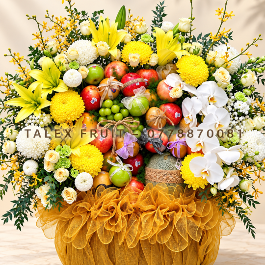 Giỏ Quà Cao Cấp Trái Cây và Hoa 