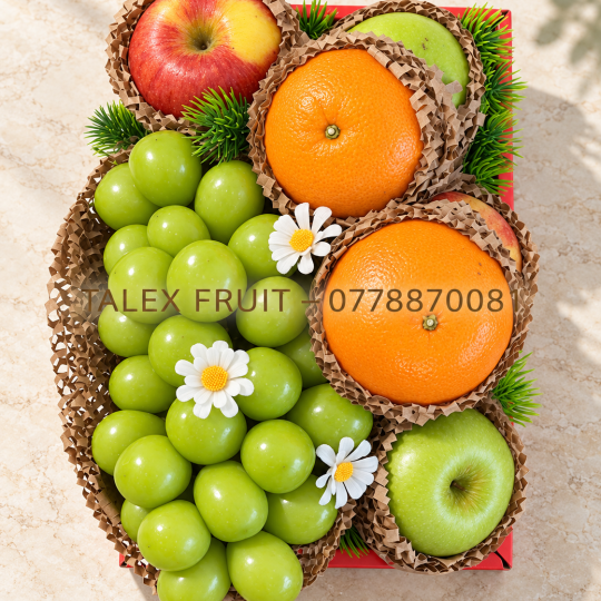 Khay Quà Tặng Trái Cây đỏ